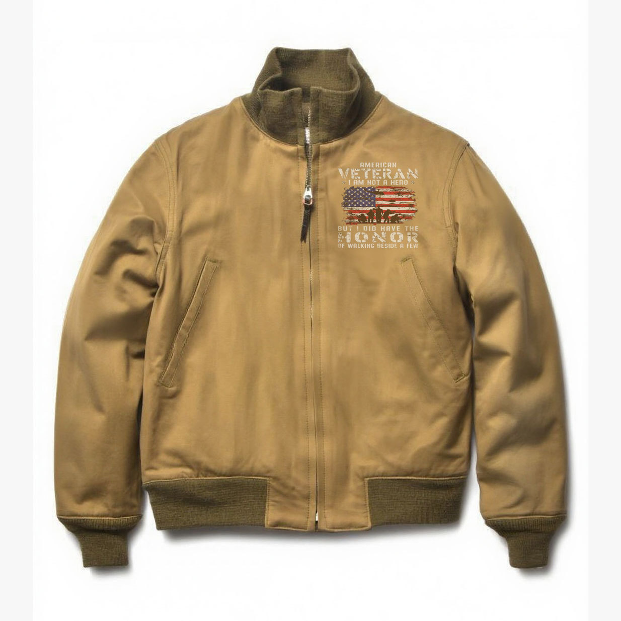 American-style vintage tribute to veterans' jacket