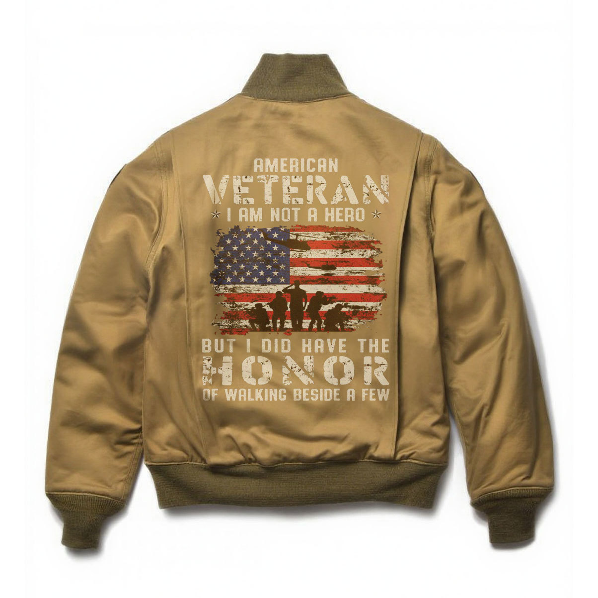 American-style vintage tribute to veterans' jacket