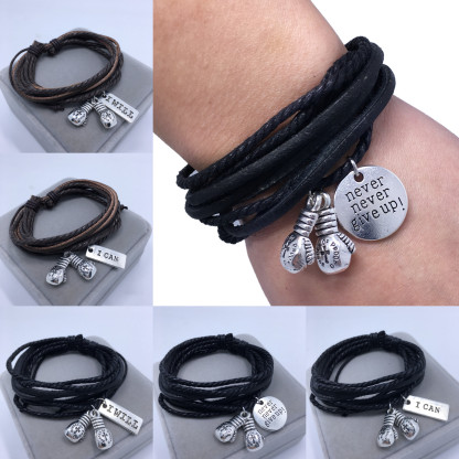 Never Never Give Up Boxing Bracelet