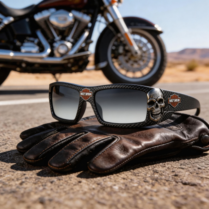 Vintage Biker Metal Frame Polarized Riding Sunglasses