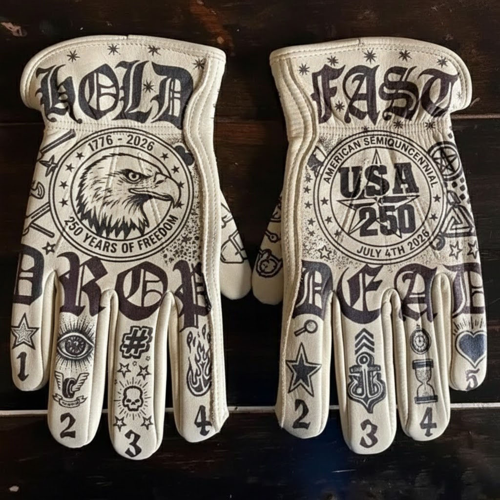 Patriotic USA 250th Commemorative Gloves for Work & Riding
