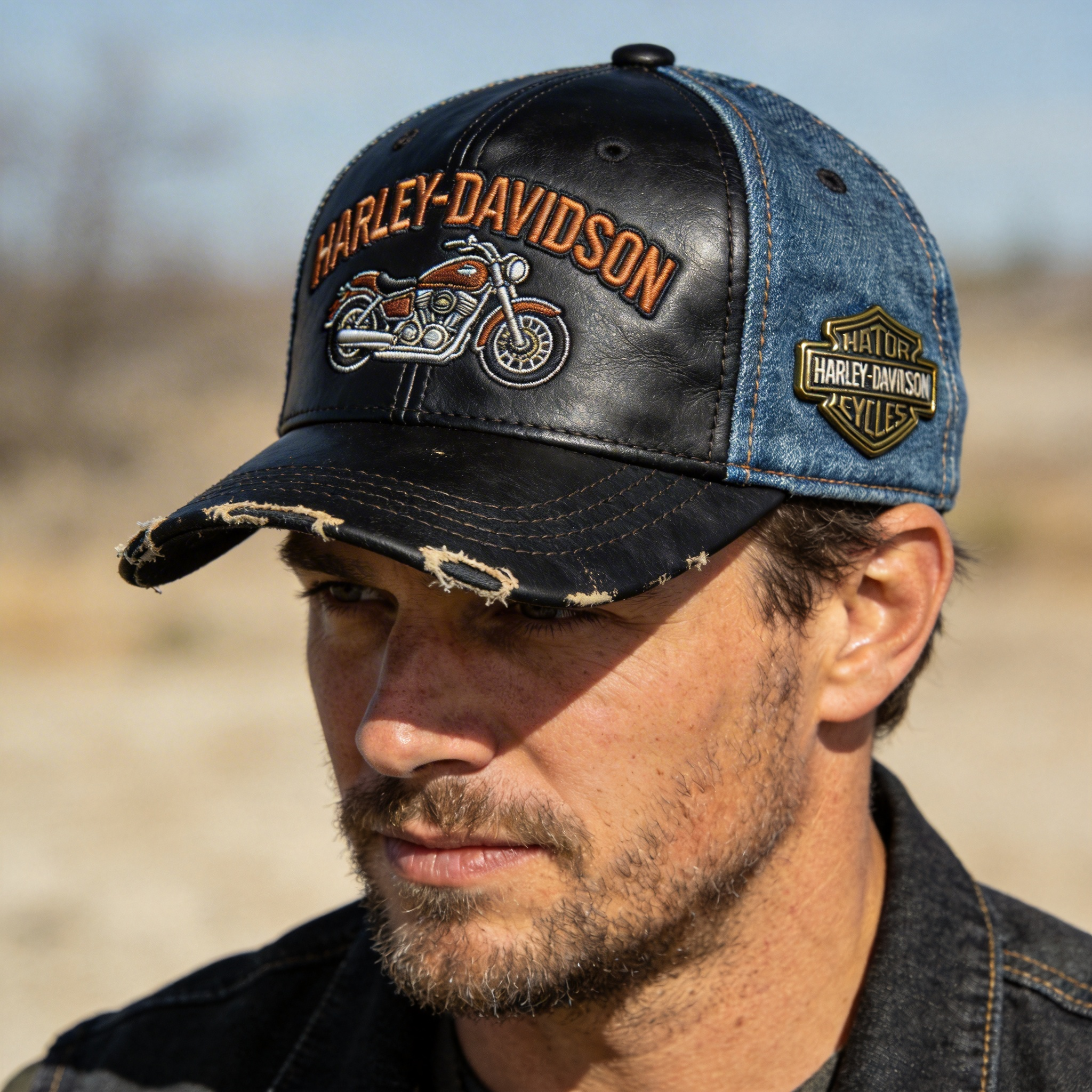 Biker Style Baseball Cap