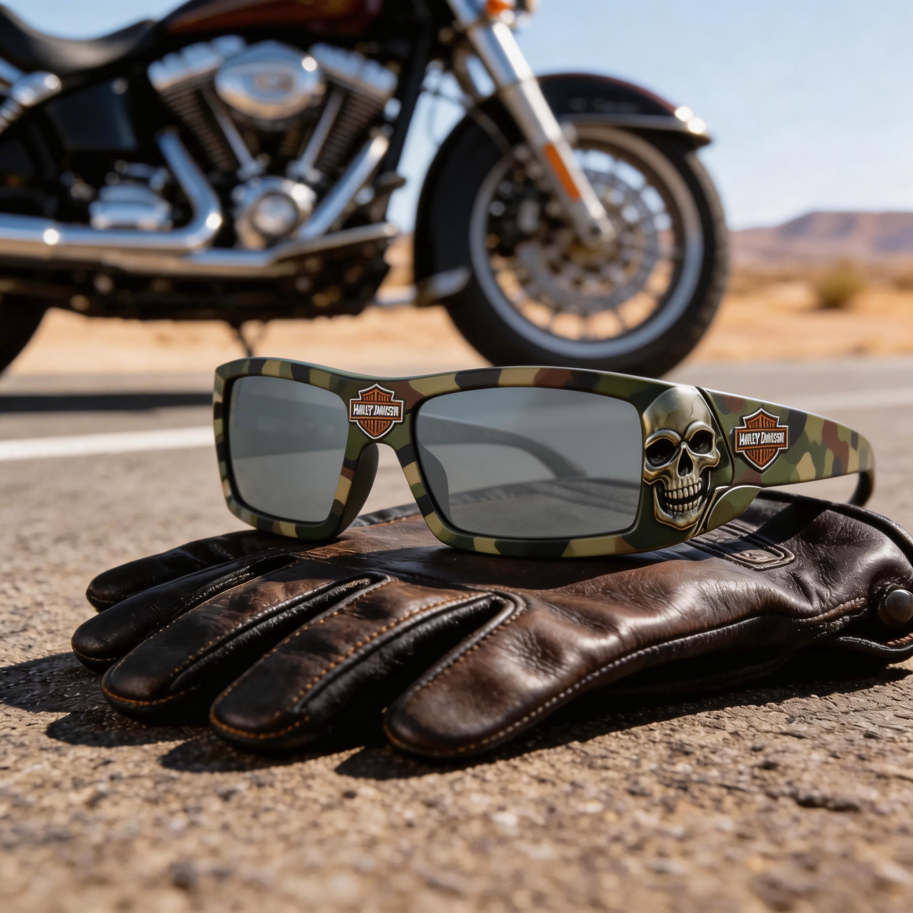 Vintage Biker Metal Frame Polarized Riding Sunglasses