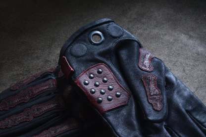 Vintage Style Pattern Motorcycle Riding Gloves