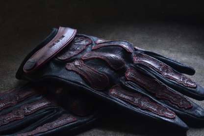 Vintage Style Pattern Motorcycle Riding Gloves