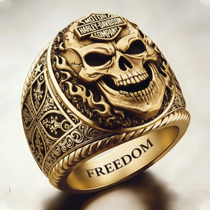 Harley-style pattern ring