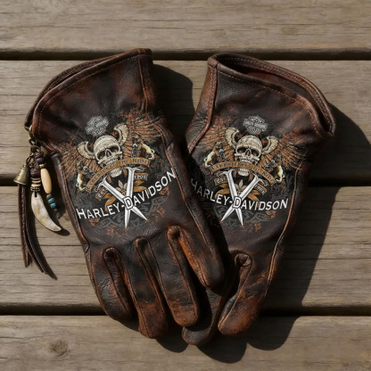 Patriotism Style Graphic Leather Gloves