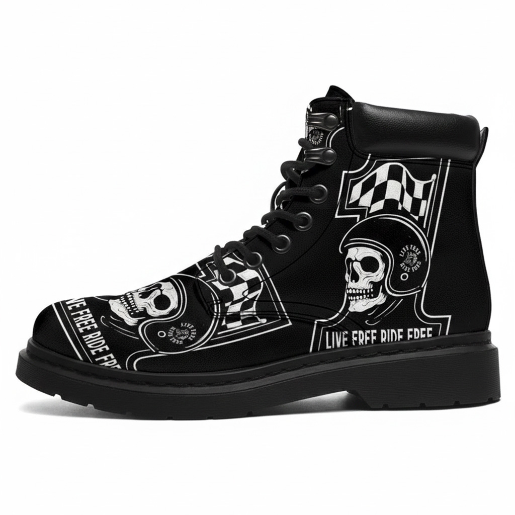 Heavy Metal Punk Biker Boots
