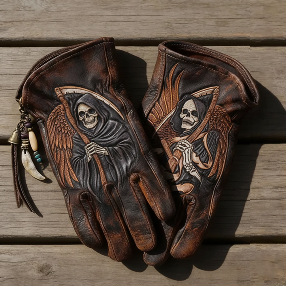 Patriotism Style Graphic Leather Gloves