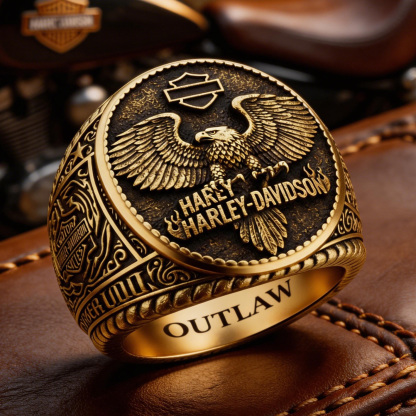 Classic American Motorcycle Style Vintage Biker Ring