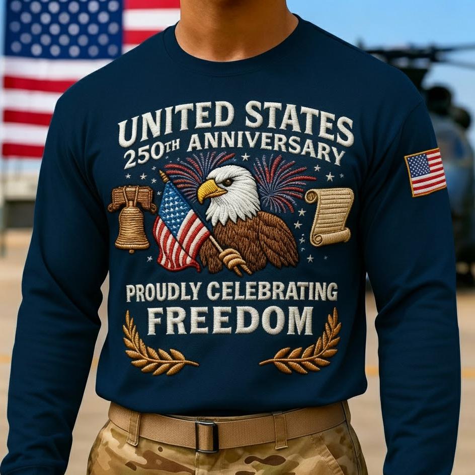 US 250th Anniversary Commemorative Men's Long-Sleeve