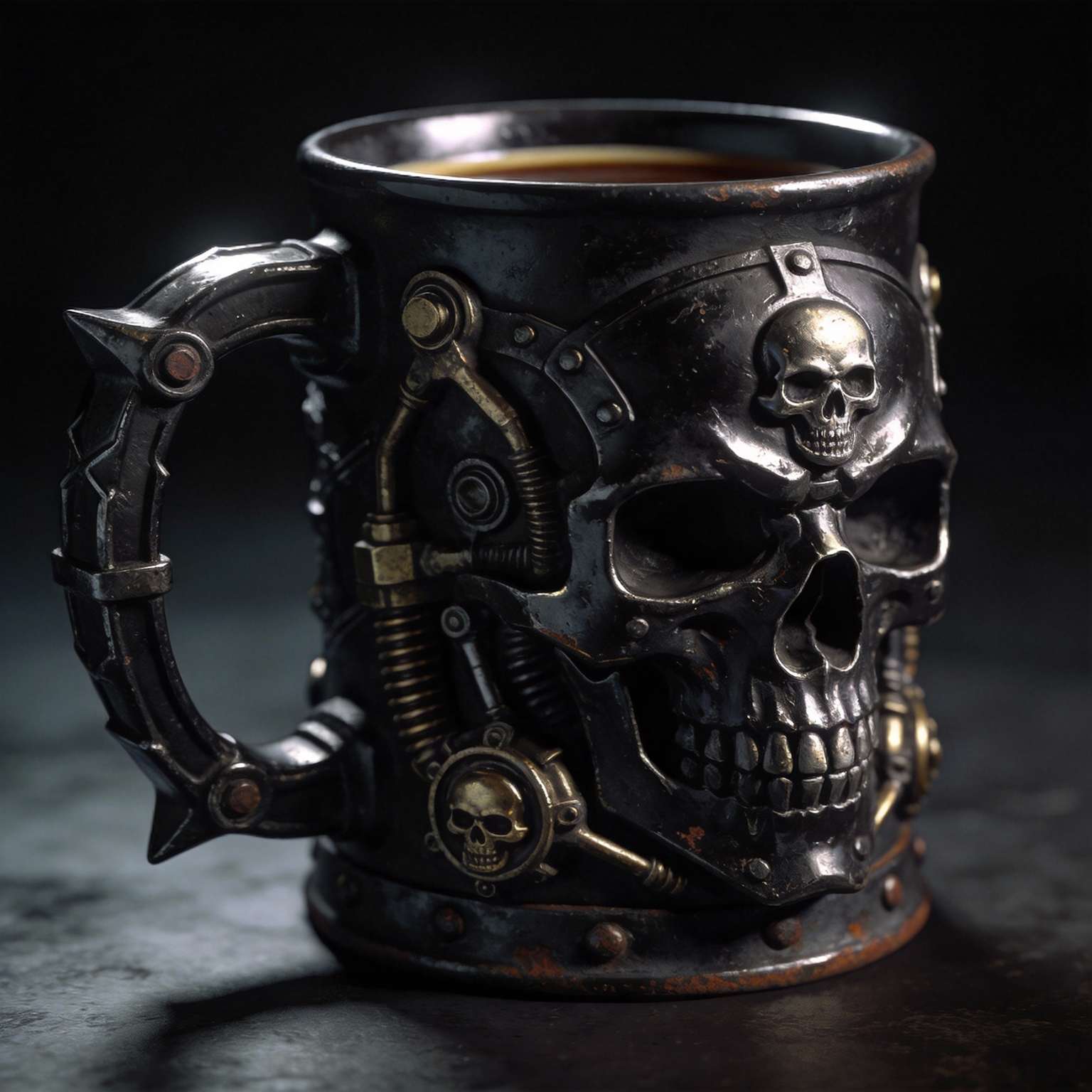 Steampunk Industrial Gear & Bolt Coffee Mug