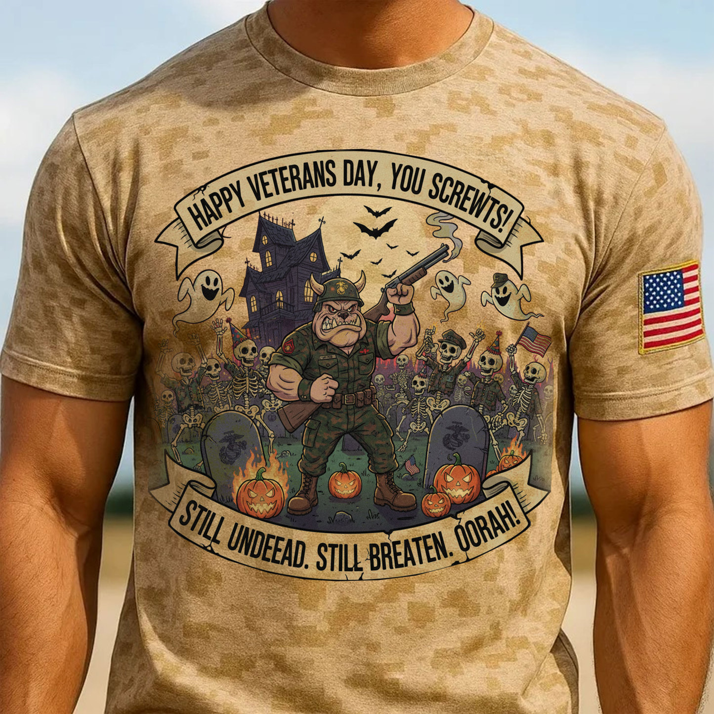 "Forever Fearless" Veterans Day & Halloween themed T-shirt
