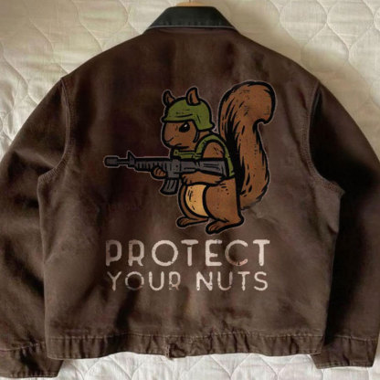 Pun intended! Protect your nut print jacket.