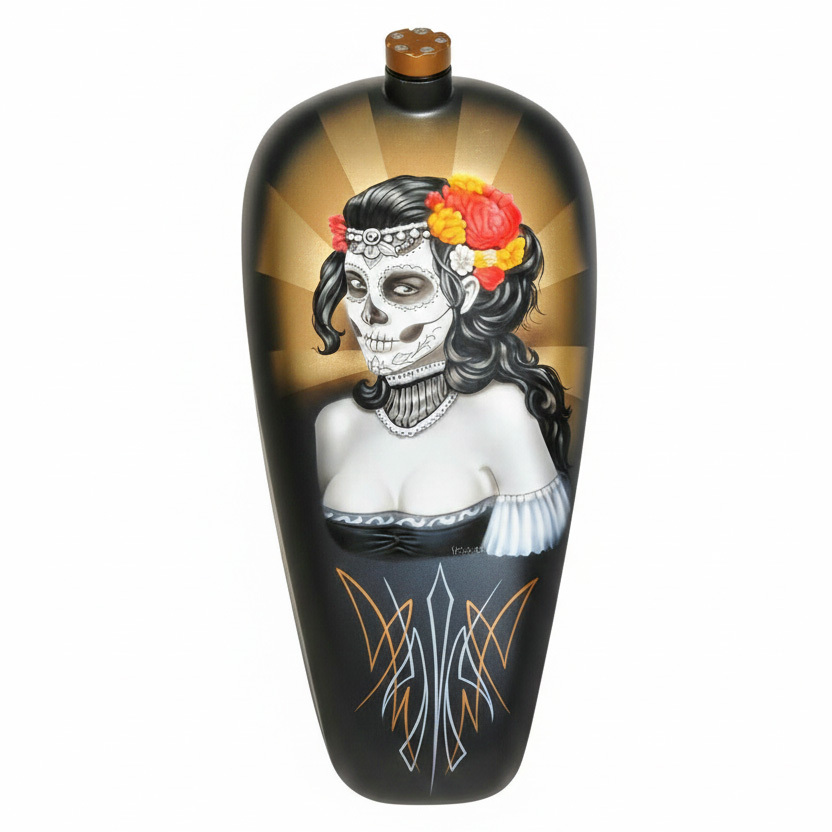 Gothic style Day of the Dead motorcycle gas tank decal