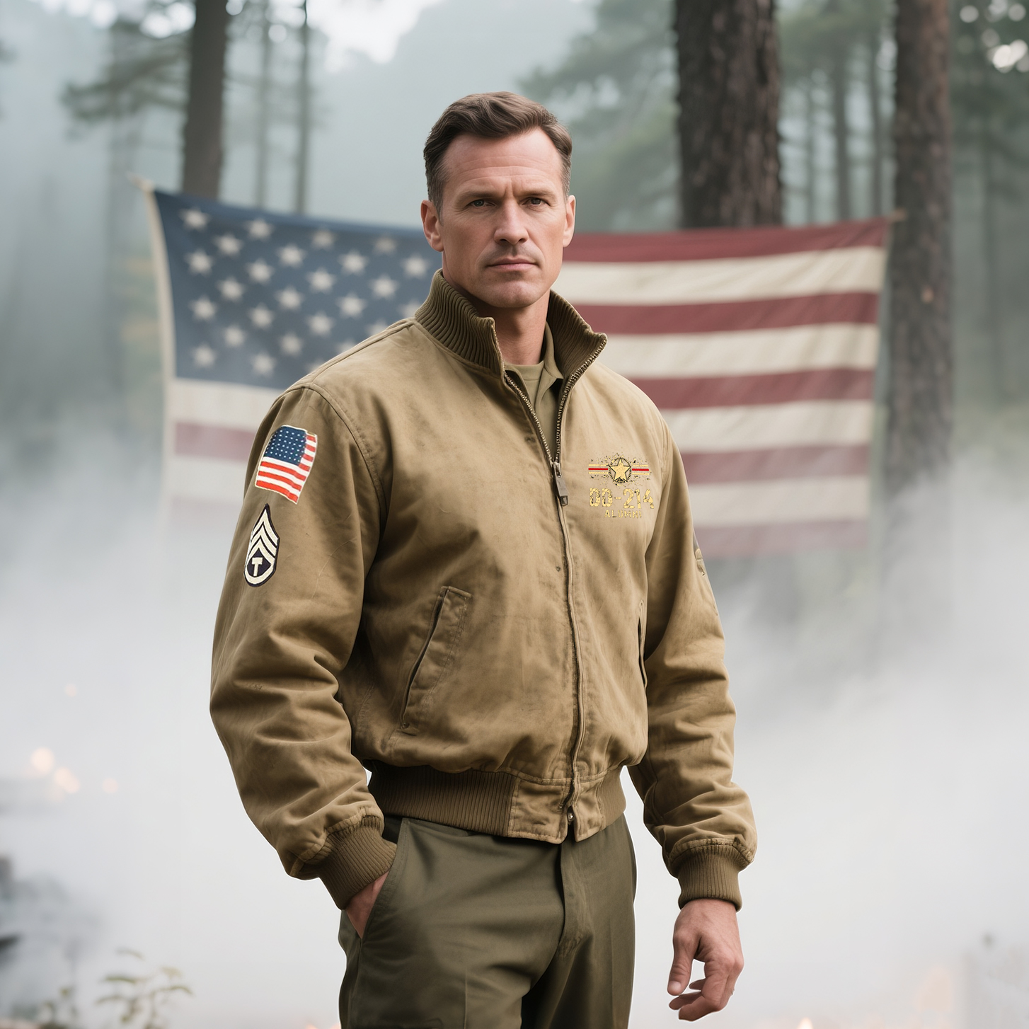 Air Force retired veteran DD-214 alumni flight jacket