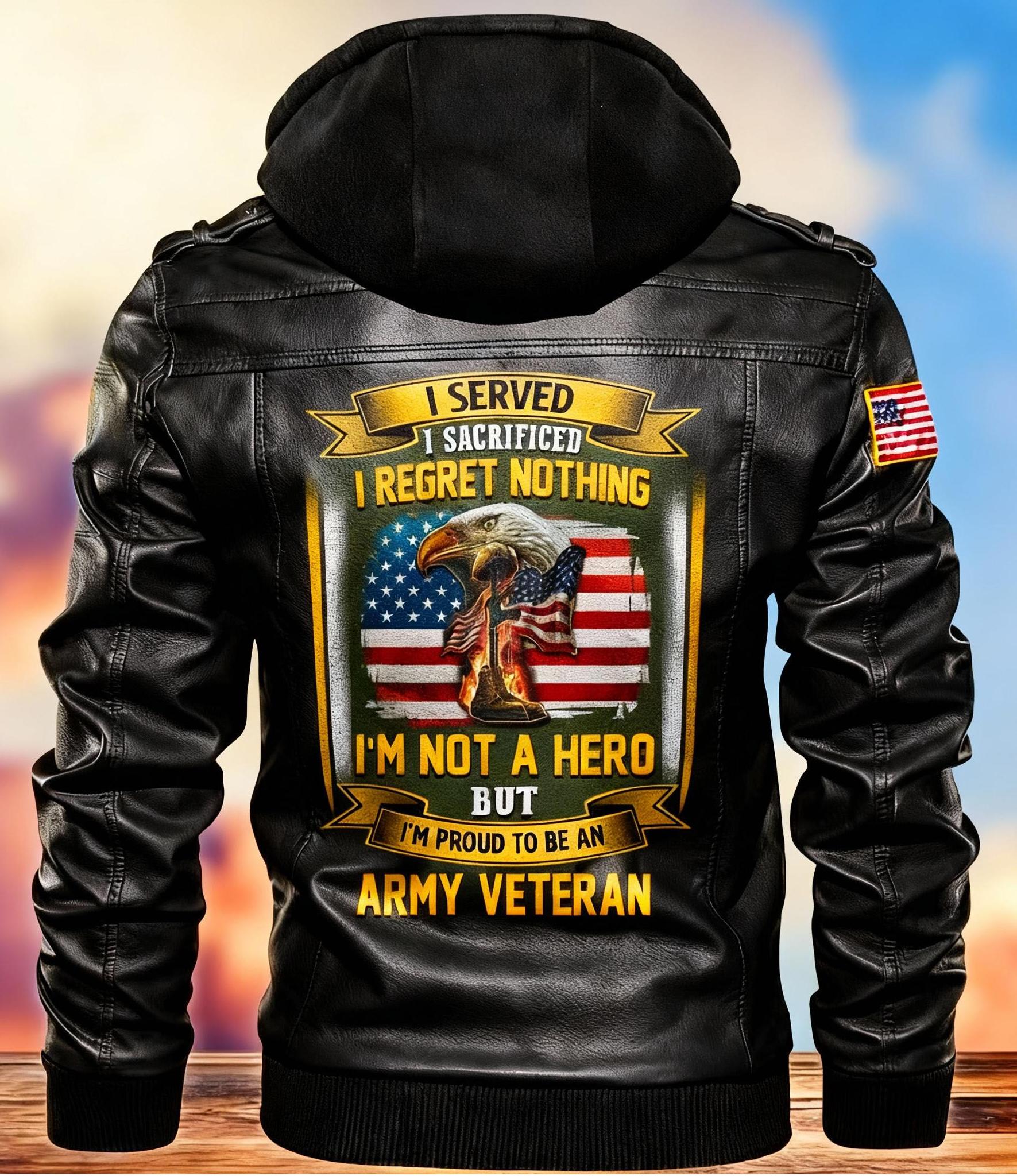 Army Veteran Jacket – Proud to Serve, No Regrets