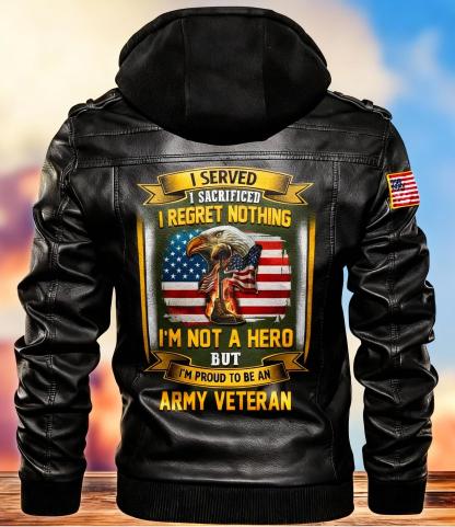 Army Veteran Jacket – Proud to Serve, No Regrets