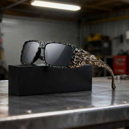 Painted Design Harley-Inspired Rider Sunglasses