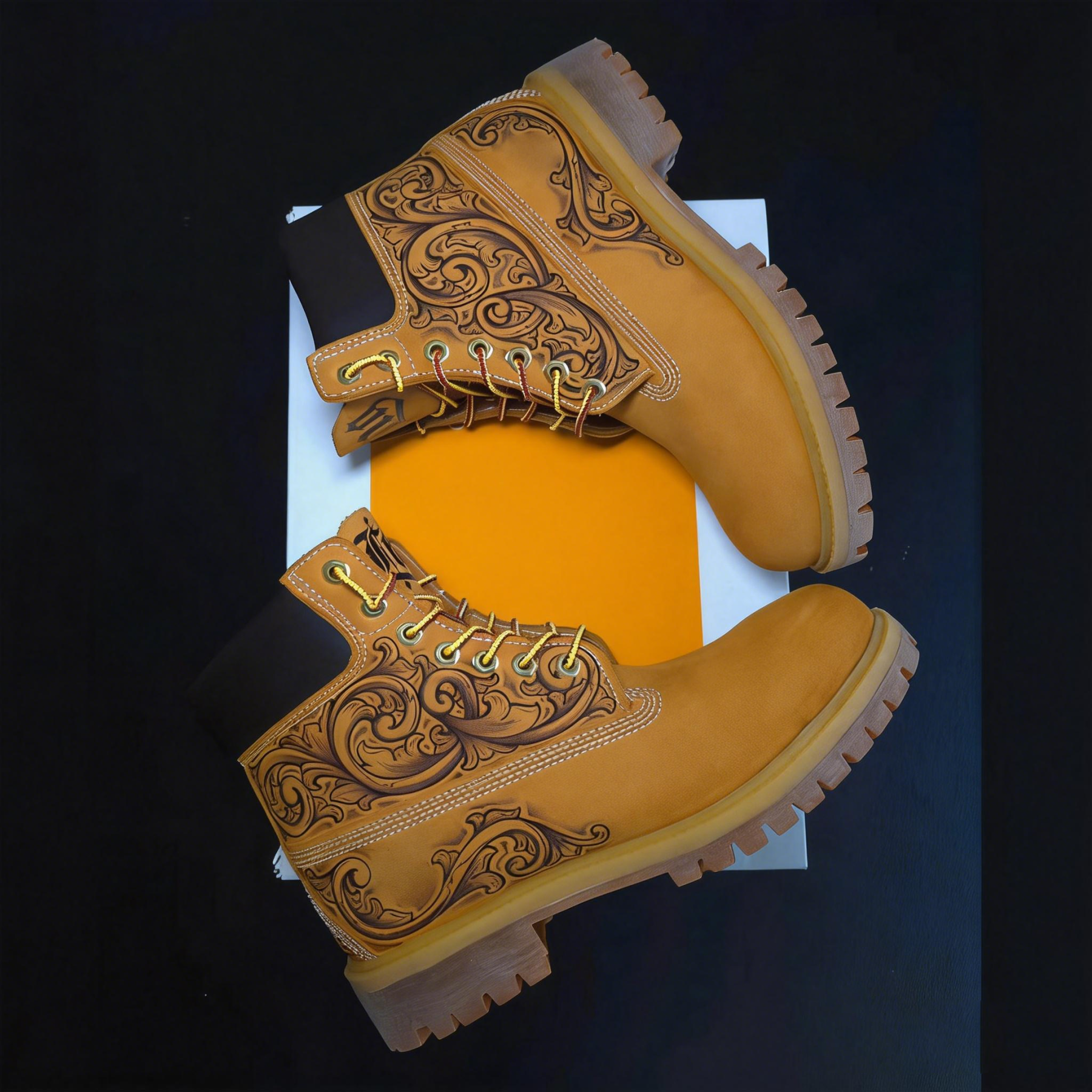 Men's Vintage Skull Biker Boots- "Freedom Soul" Collection