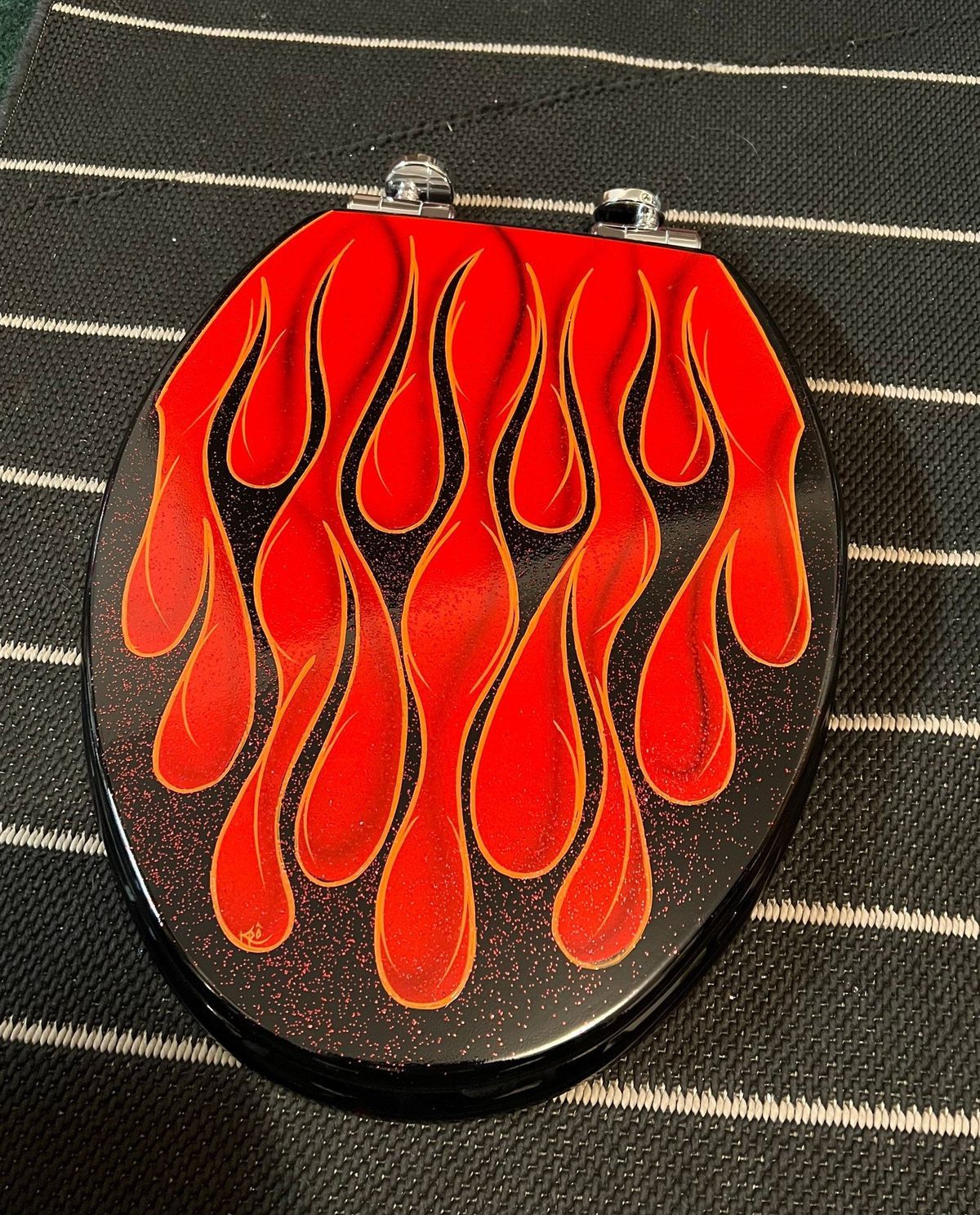 American Flame Style Toilet Lid Sticker