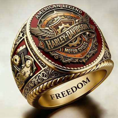 Harley-style pattern ring