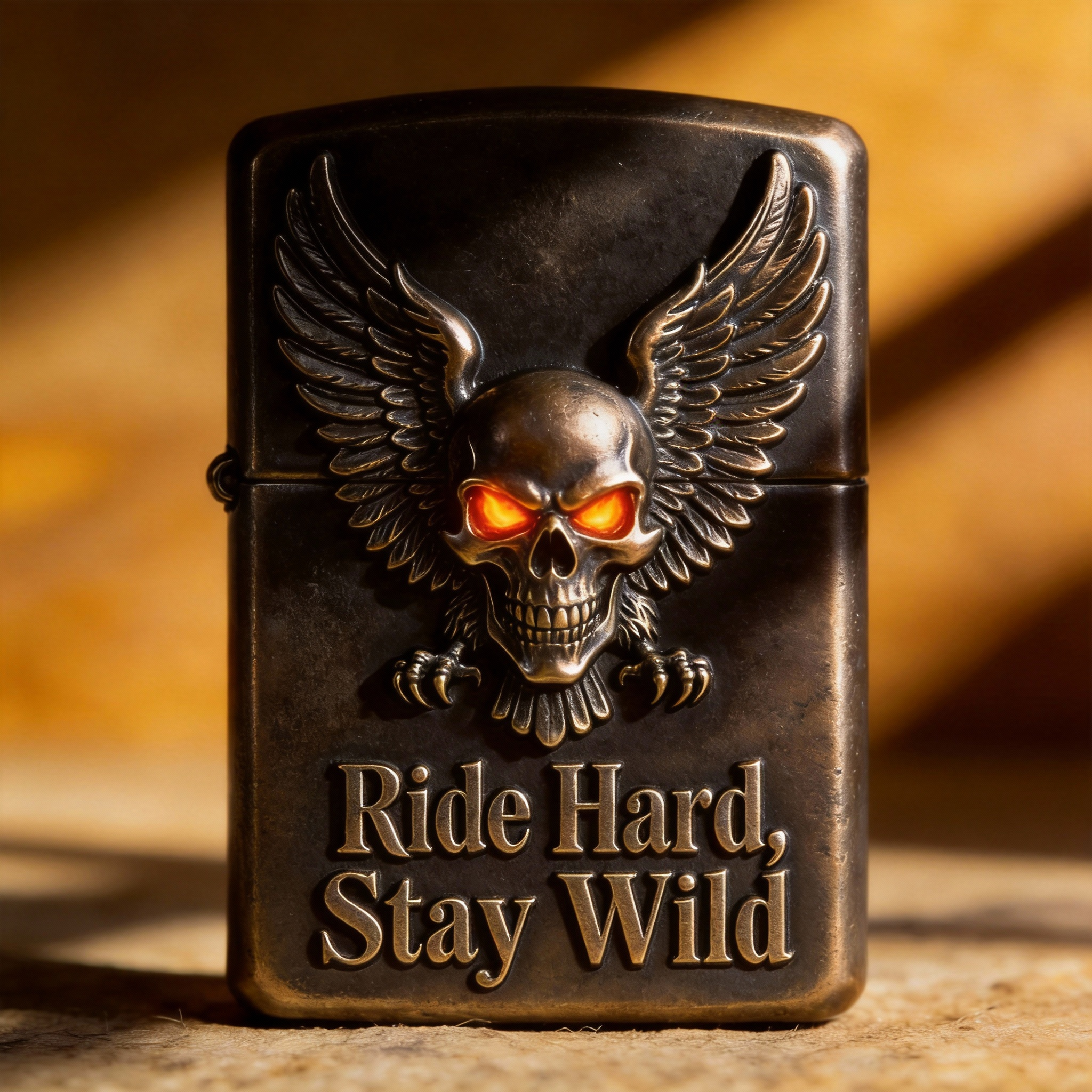 Dark double-wing glowing visual lighter