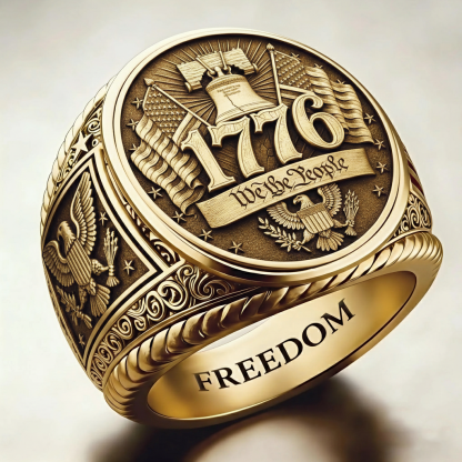 Patriotic Style Pattern Ring