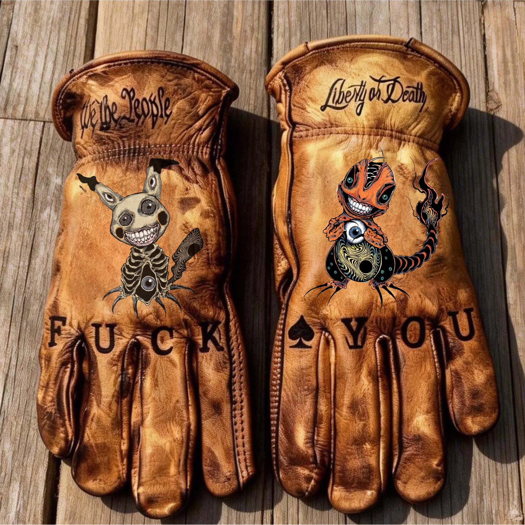 Skull Rintage-Inspired Classic Everyday Style Gloves