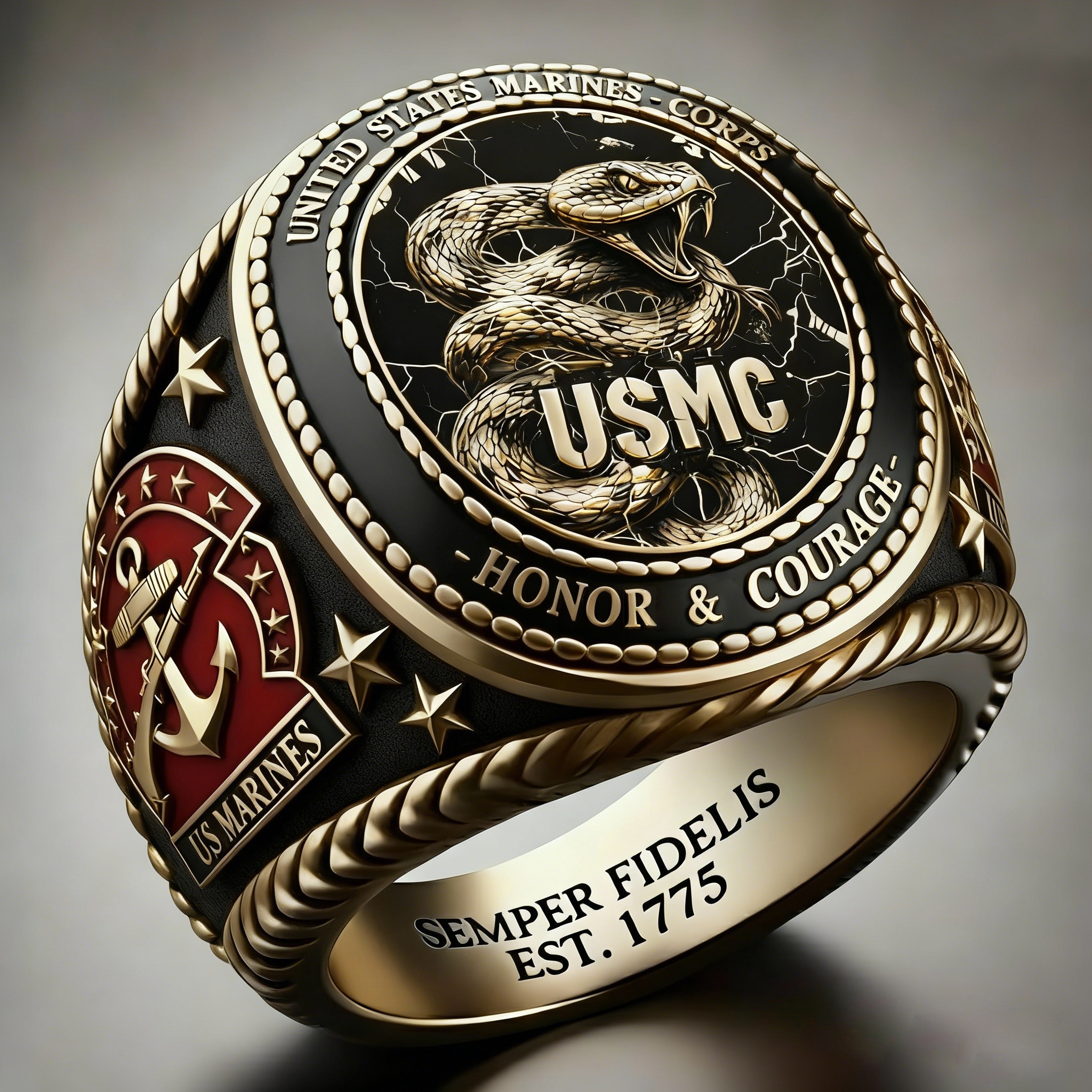 USMC Semper Fidelis Ring