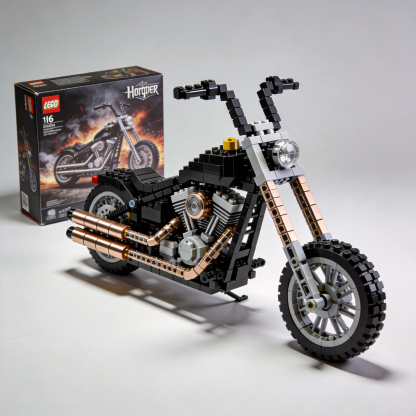 Adult Harley-Davidson motorcycle building blocks