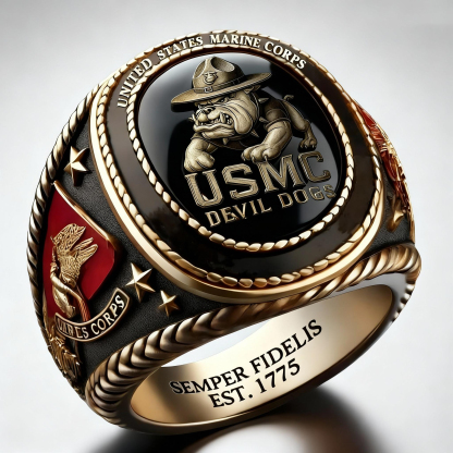 Devil Dogs Forever: U.S. Marine Corps Ring