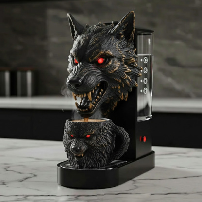 Dark Aesthetic Werewolf Coffee Maker for Expressive Living Spaces