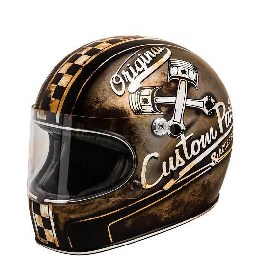 Retro Flashback: Traditional Tattoo Art Biker Helmet