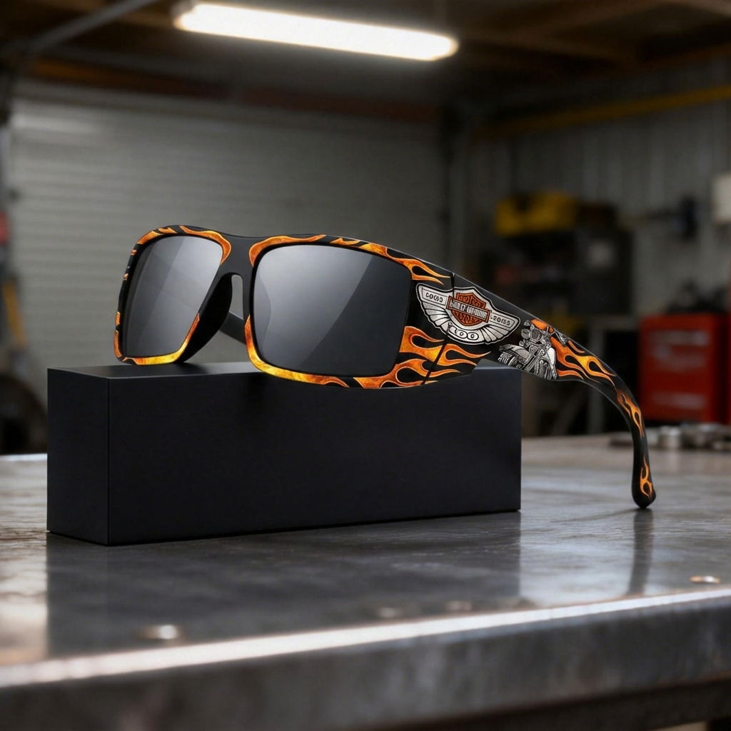 Painted Design Harley-Inspired Rider Sunglasses