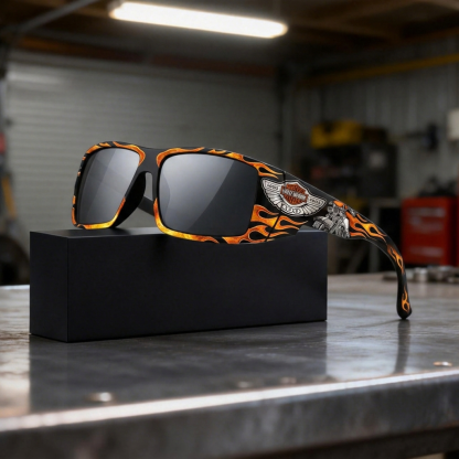 Painted Design Harley-Inspired Rider Sunglasses