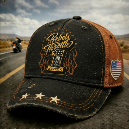 Vintage Distressed Pattern Outdoor Baseball Cap