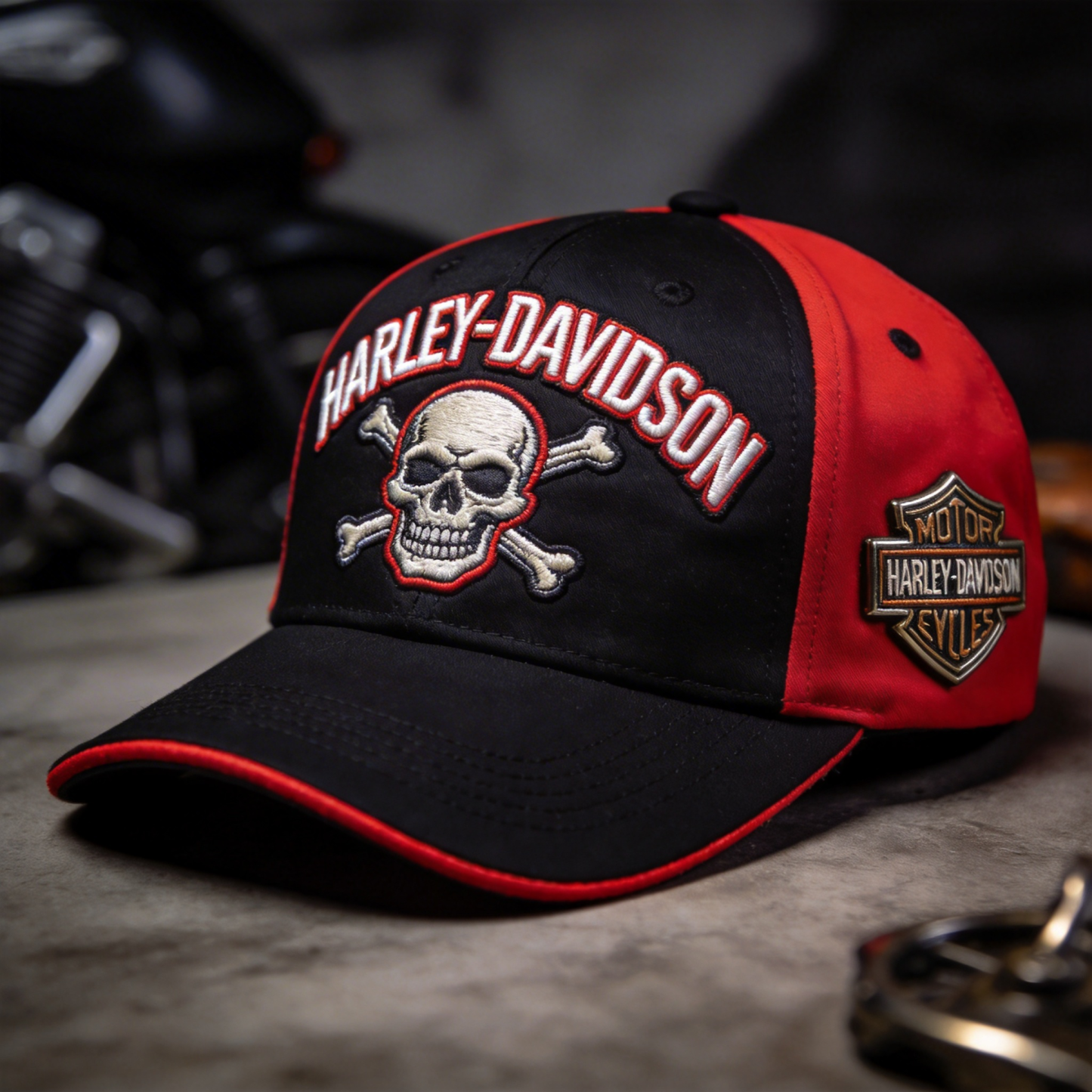 Biker Style Baseball Cap