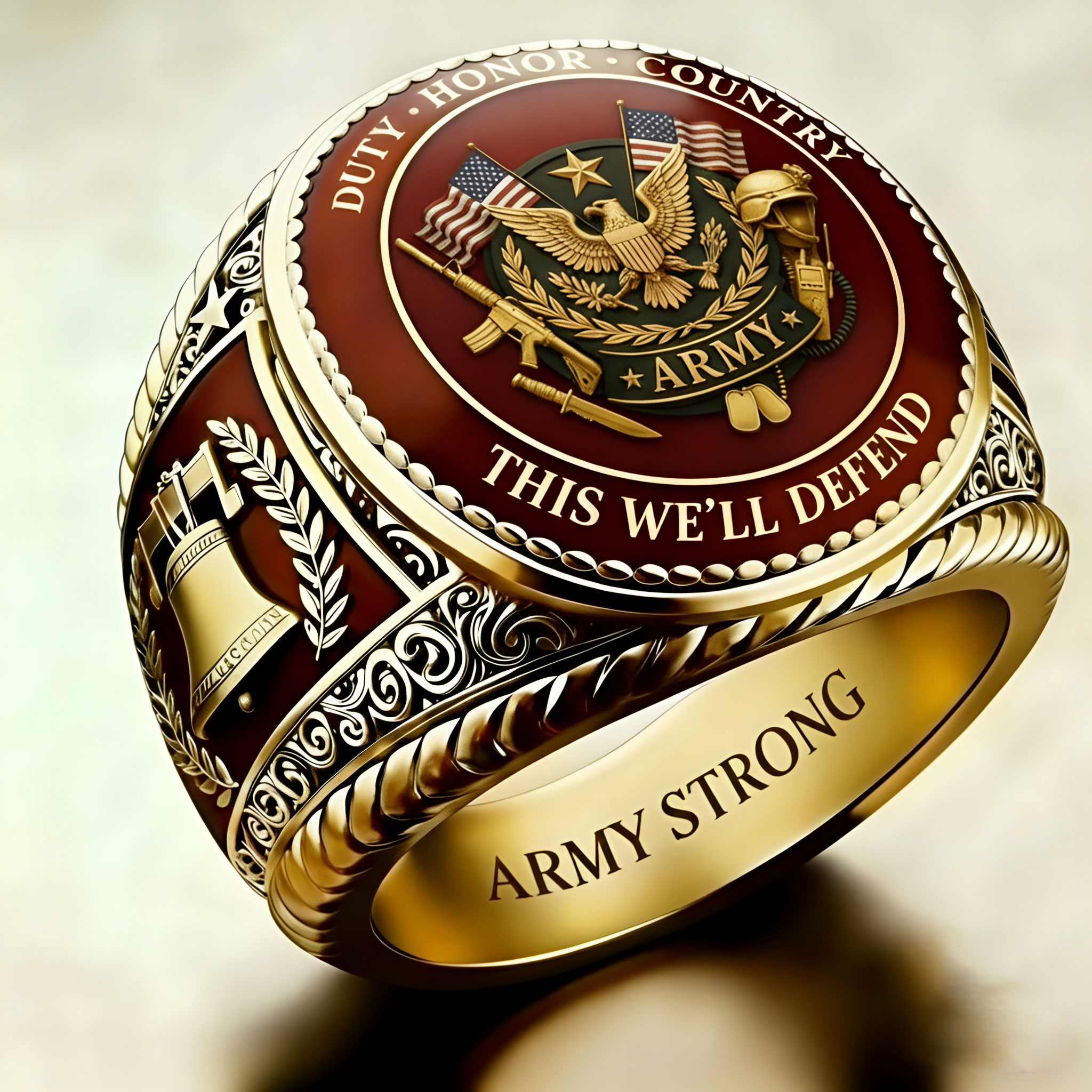 Heritage Army Emblem Ring