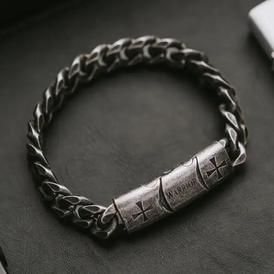Vintage Industrial Chain Bracelet for Men · Built for the Fearless