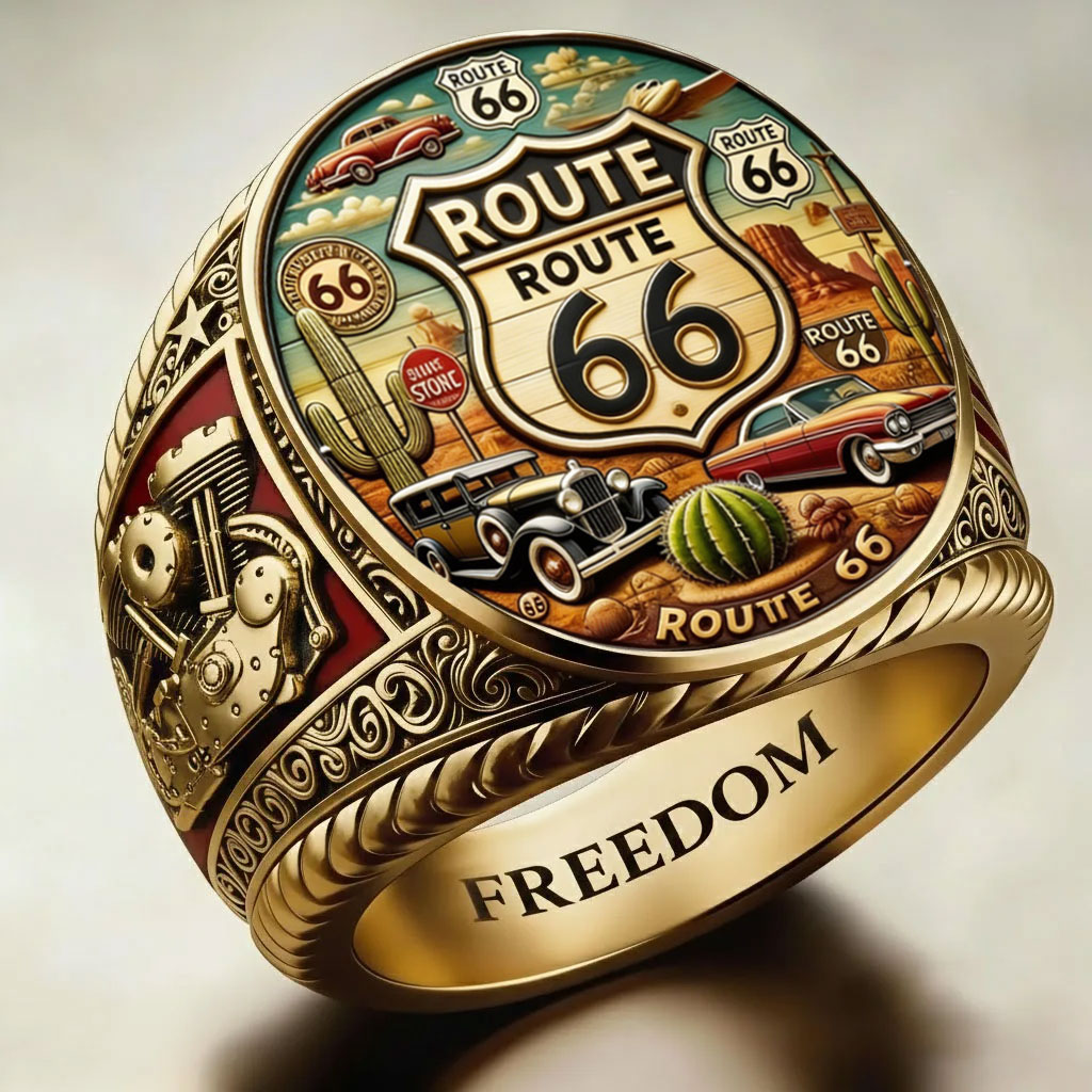 Harley-style pattern ring