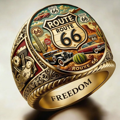 Harley-style pattern ring