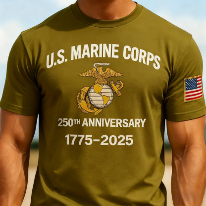 U.S. Marine Corps 250th Birthday T-Shirt