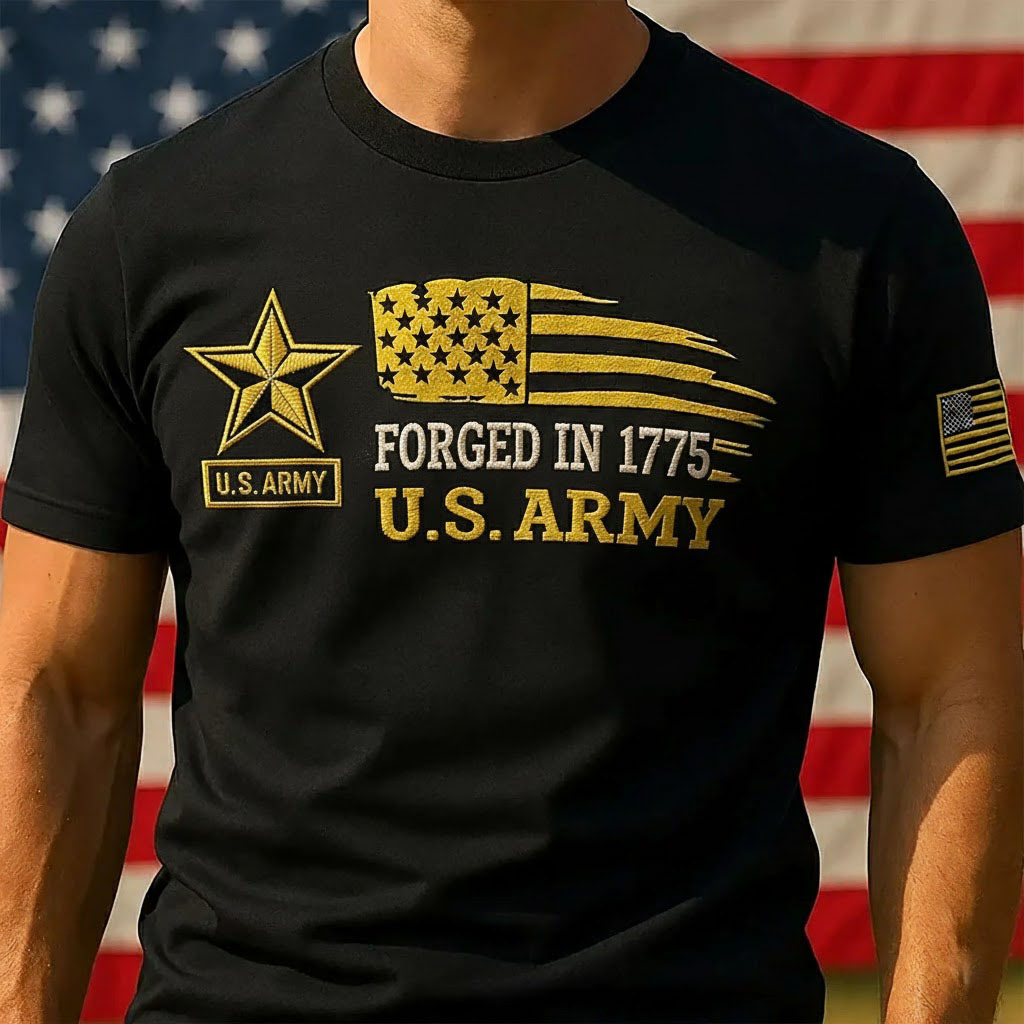 Salute to U.S. Army: "Forged in 1775" T - shirt, Where History and Glory Coexist