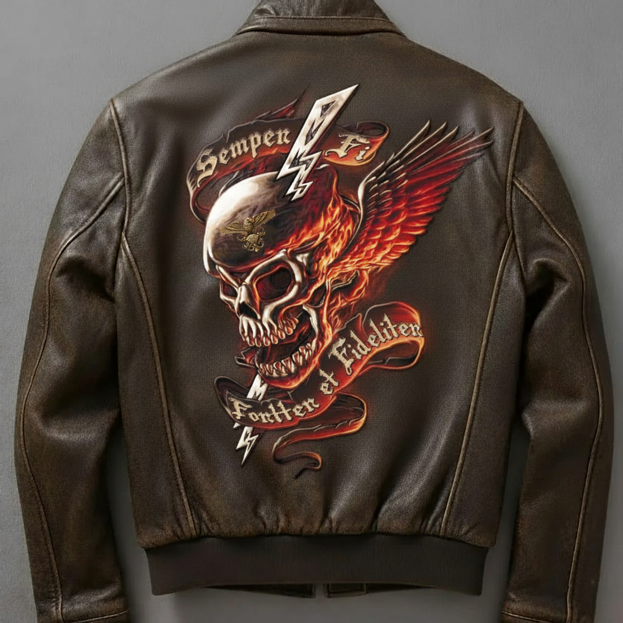An unrestrained and loyal retro motorcycle jacket