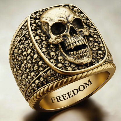 Steampunk Mechanical Gear Industrial Motorcycle Style Signet Ring