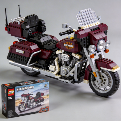 Adult Harley-Davidson motorcycle building blocks