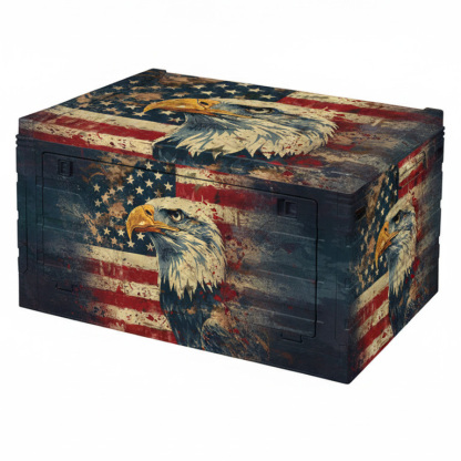 Patriotic American Flag Eagle Foldable Storage Box 