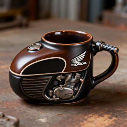 Retro Cafe Racer Motorcycle Tank Ceramic Coffee Mug