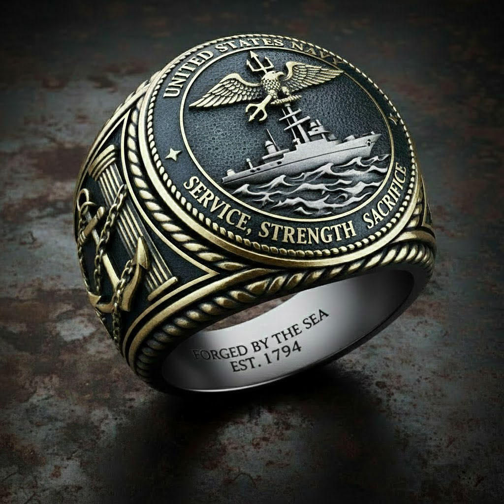 US Navy Service Strength Sacrifice Ring